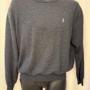 Men's Gray Polo Sweater